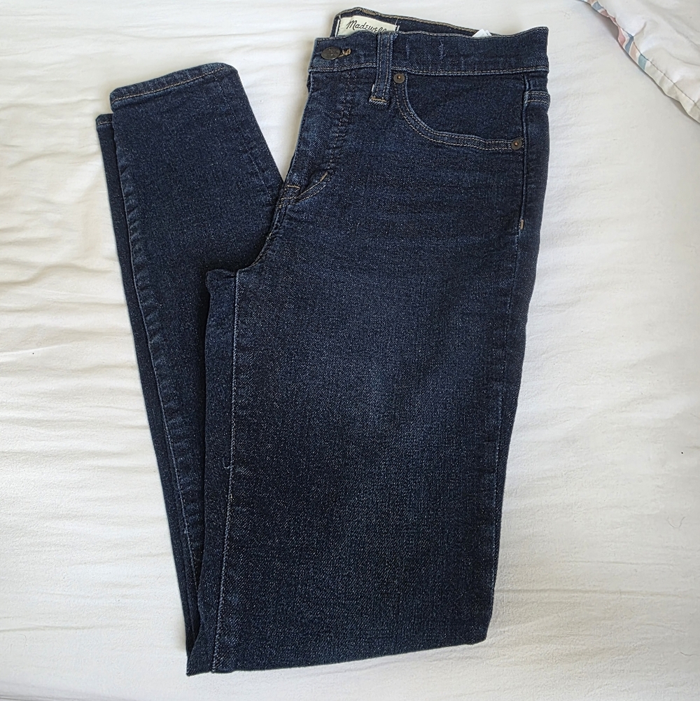 Madewell Mid Rise 9" Women Dark Blue Denim Skinny Jeans Size 26